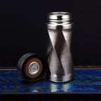 ARCFLINT Pure Titanium Rotating Thermos Cup with Lid 200ml – Compact Insulated Mug