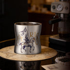 ARCFLINT Knight Series Double-walled Pure Titanium Cup 260ml – Engraved Medieval Armor Mug