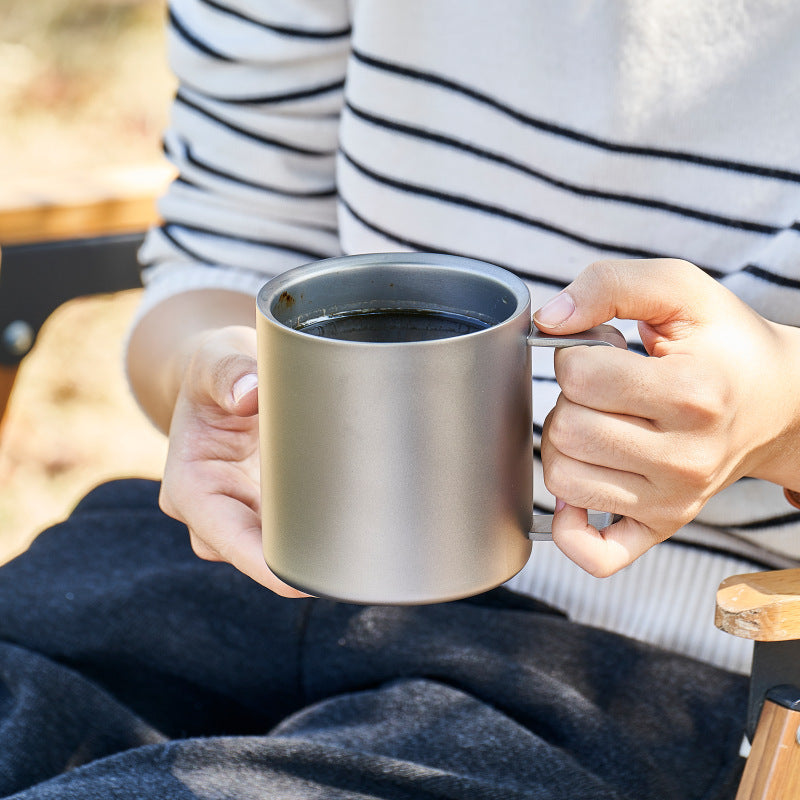 ARCFLINT The Alchemist Double-walled Pure Titanium Mug 450ml – 3-in-1 Tea Infuser, Coffee Cup & Everyday Mug | Masterpiece Series