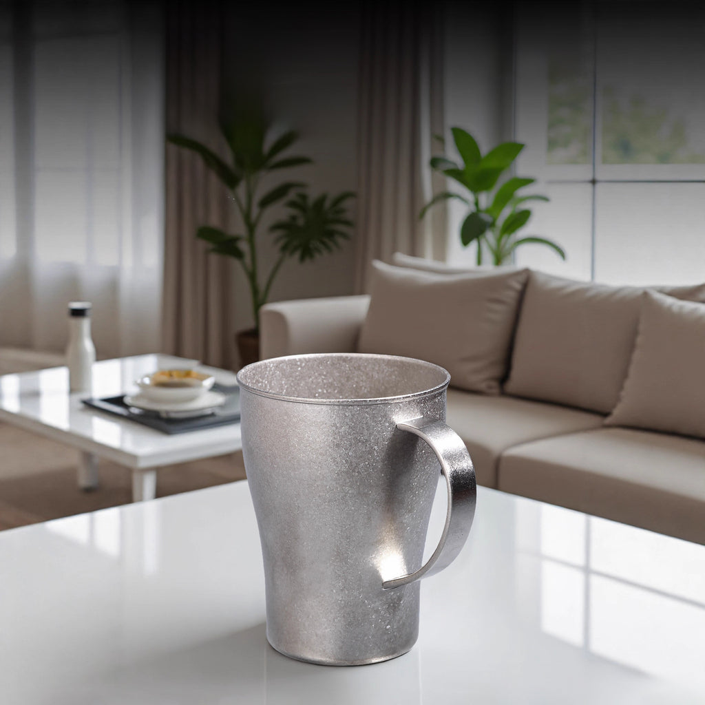 ARCFLINT "Frost" Pure Titanium Everyday Tumbler 350ml – Ice-Flower Texture with Ergonomic Handle
