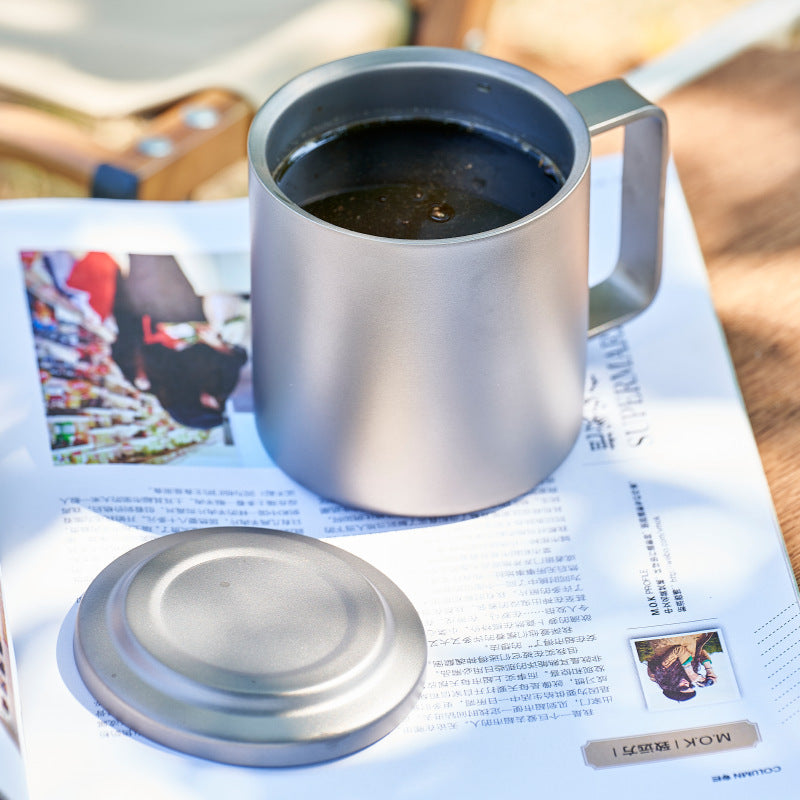 ARCFLINT The Alchemist Double-walled Pure Titanium Mug 450ml – 3-in-1 Tea Infuser, Coffee Cup & Everyday Mug | Masterpiece Series