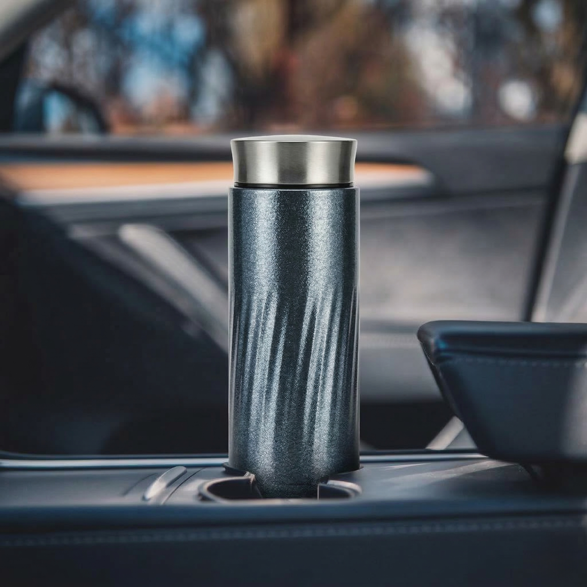 ARCFLINT Stellar Series  Double-walled Pure Titanium Bottle 350ml – Spiral Texture Cosmic Design