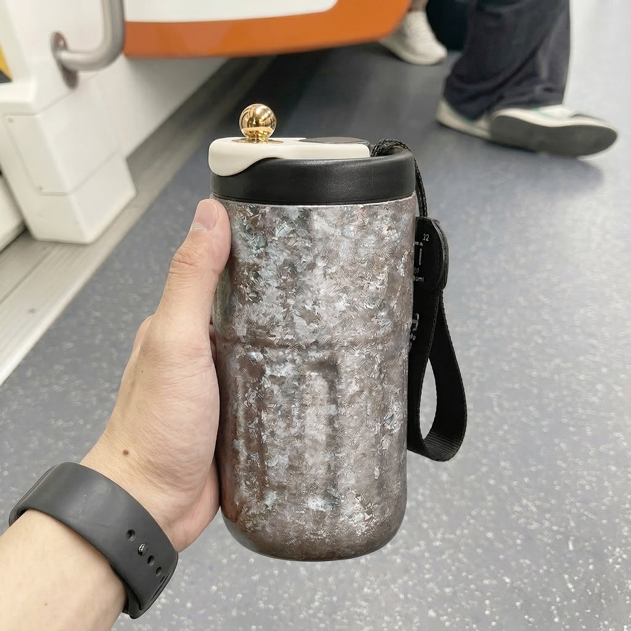 ARCFLINT Intellect Series Smart Double-walled  Pure Titanium Tumbler 400ml – LED Temperature Display