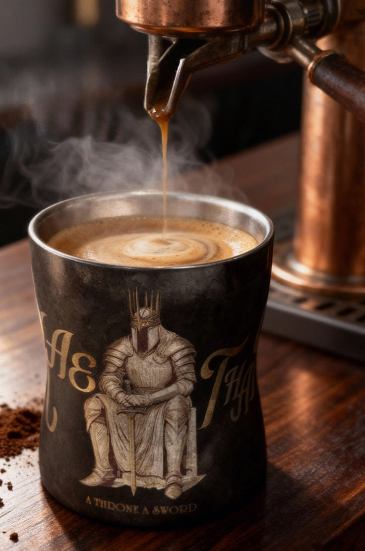 ARCFLINT King Series Double-walled Pure Titanium Cup 260ml – Engraved Crown Mug