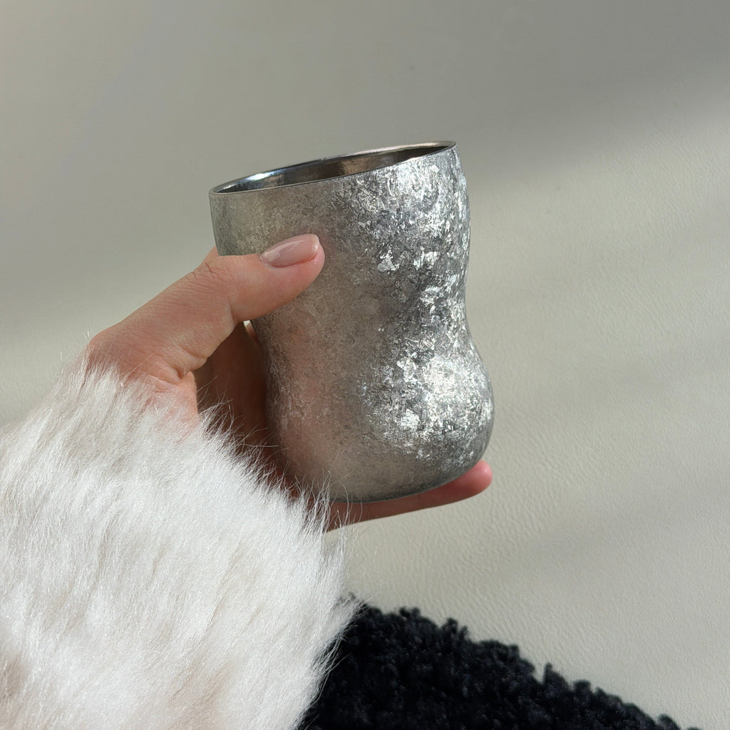 ARCFLINT Ice-Flower Series Double-walled  Pure Titanium Small Brew Cup 170ml