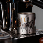 ARCFLINT Knight Series Double-walled Pure Titanium Cup 260ml – Engraved Knight Motif | Sculpted Waist Design