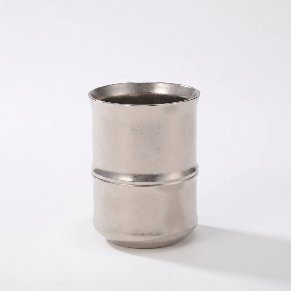 Arcflint Ridge 260ml Double-Walled Crystal Titanium Cup – Minimalist Geometric Aesthetic Drinkware