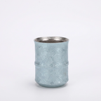 Arcflint Ridge 260ml Double-Walled Crystal Titanium Cup – Minimalist Geometric Aesthetic Drinkware