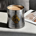 ARCFLINT David Series Double-walled Pure Titanium Cup 260ml – Renaissance Art Engraved Mug