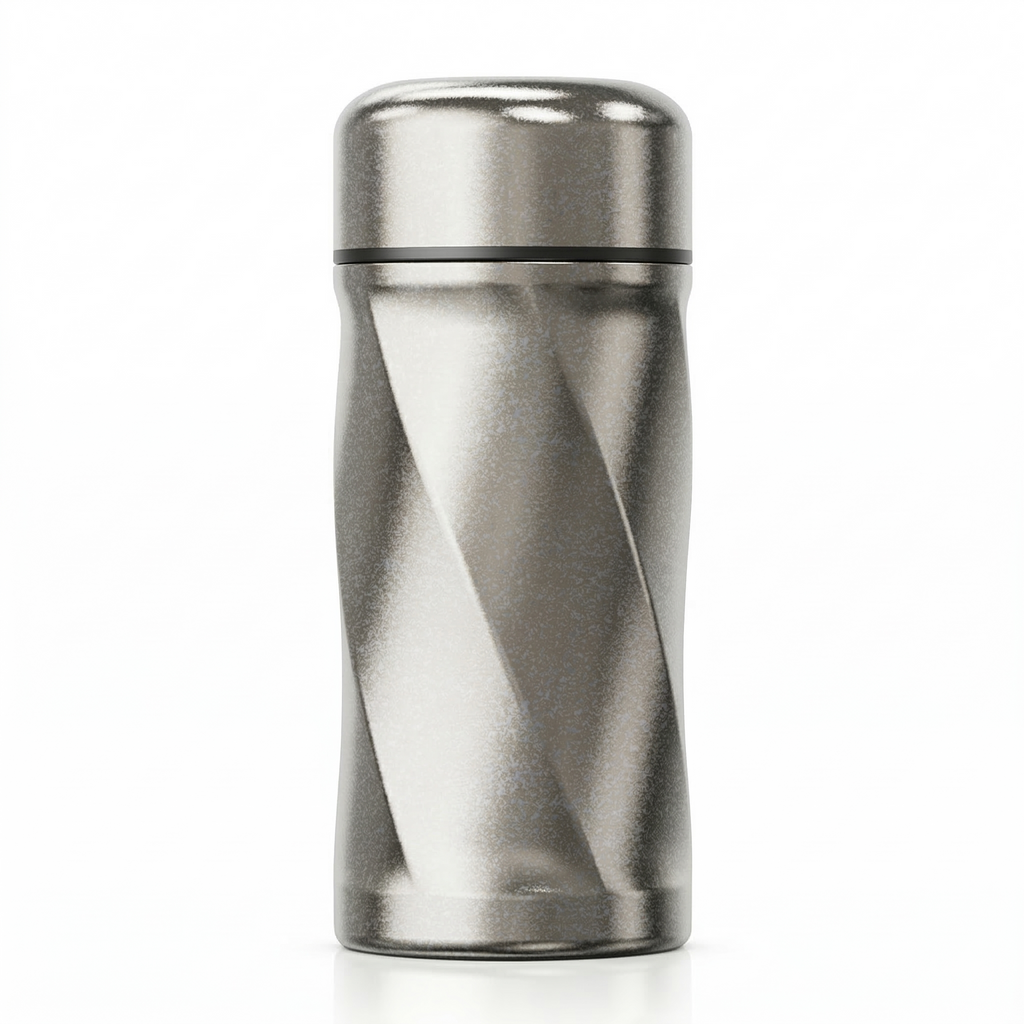 ARCFLINT Pure Titanium Rotating Thermos Cup with Lid 200ml – Compact Insulated Mug