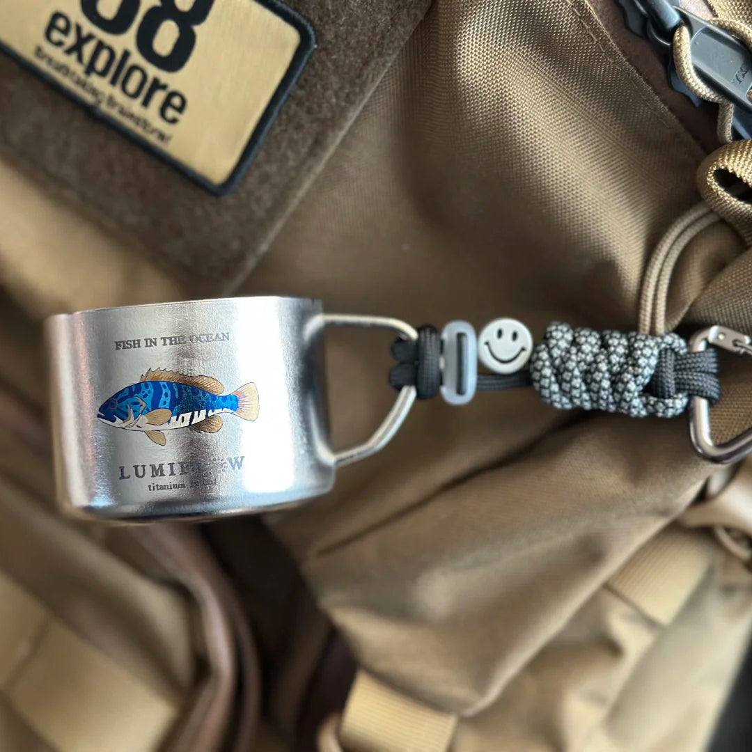 ARCFLINT Starlight Animals – Grouper Double-walled Pure Titanium Mini Mug 100ml