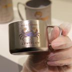 ARCFLINT Starlight Animals – Blue Crab Double-walled Pure Titanium Mini Mug 100ml