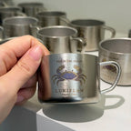 ARCFLINT Starlight Animals – Blue Crab Double-walled Pure Titanium Mini Mug 100ml