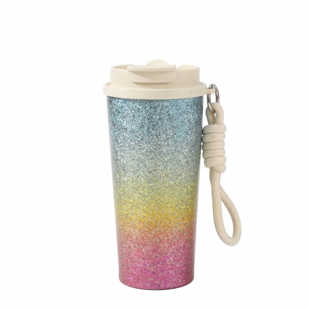 ARCFLINT Double-walled Pure Titanium Cup with Carry Rope 500ml – Outdoor Adventure Mug