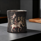 ARCFLINT Knight Series Double-walled Pure Titanium Cup 260ml – Engraved Medieval Armor Mug