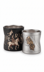 ARCFLINT Knight Series Double-walled Pure Titanium Cup 260ml – Engraved Medieval Armor Mug