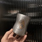 ARCFLINT David Series Double-walled Pure Titanium Cup 260ml – Renaissance Art Engraved Mug