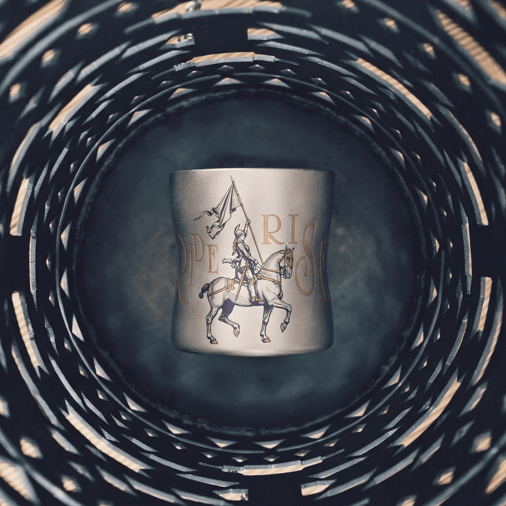 ARCFLINT Knight Series Double-walled Pure Titanium Cup 260ml – Engraved Medieval Armor Mug