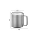 ARCFLINT The Alchemist Double-walled Pure Titanium Mug 450ml – 3-in-1 Tea Infuser, Coffee Cup & Everyday Mug | Masterpiece Series