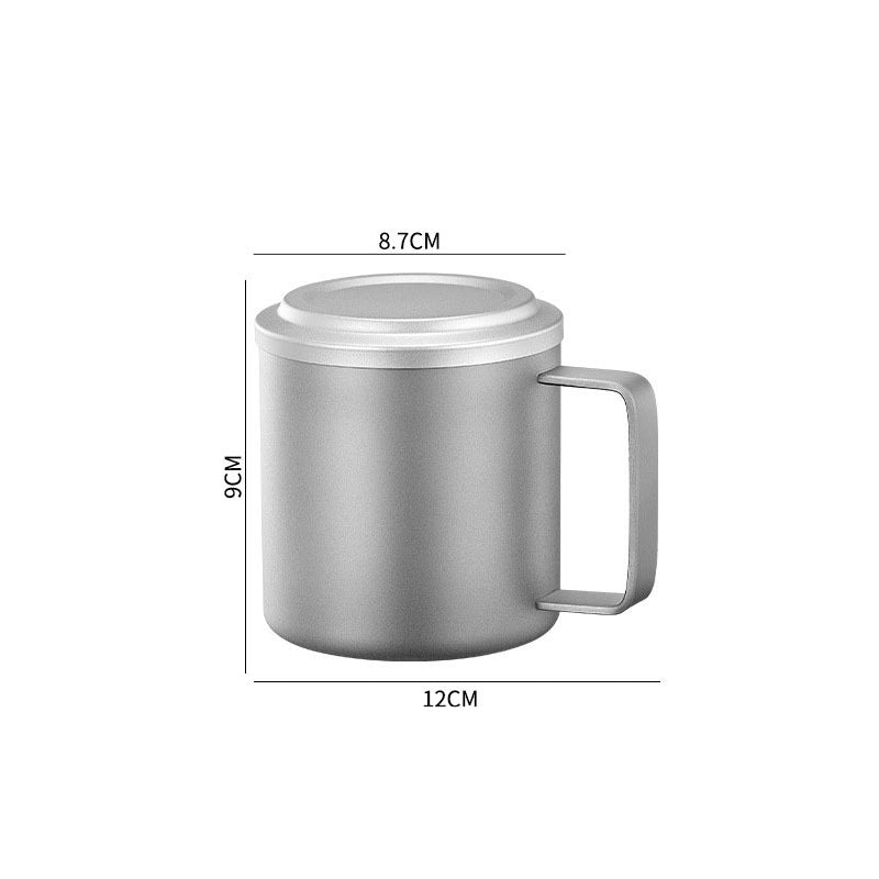 ARCFLINT The Alchemist Double-walled Pure Titanium Mug 450ml – 3-in-1 Tea Infuser, Coffee Cup & Everyday Mug | Masterpiece Series