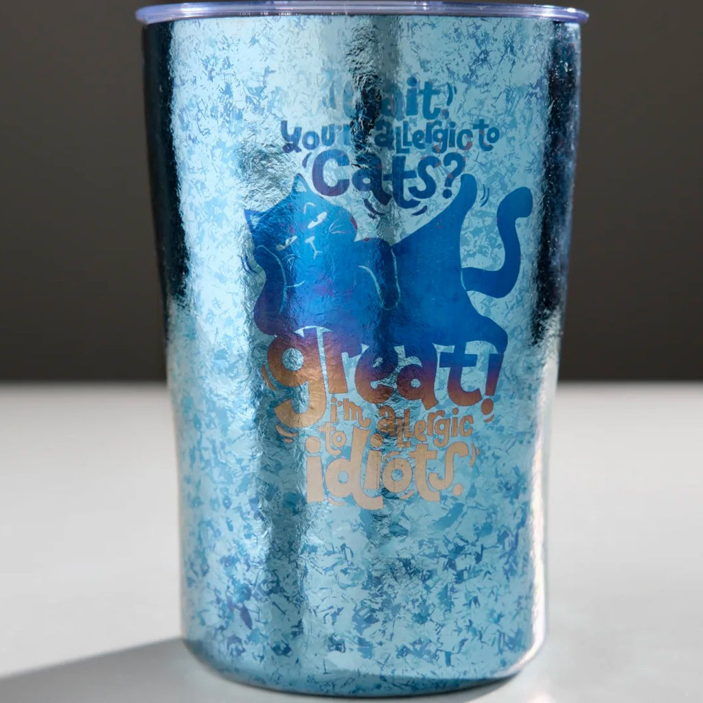 ARCFLINT "Vivid Wit" Series – The Puffy Rebel Cat Double-walled Pure Titanium Mug 300ml