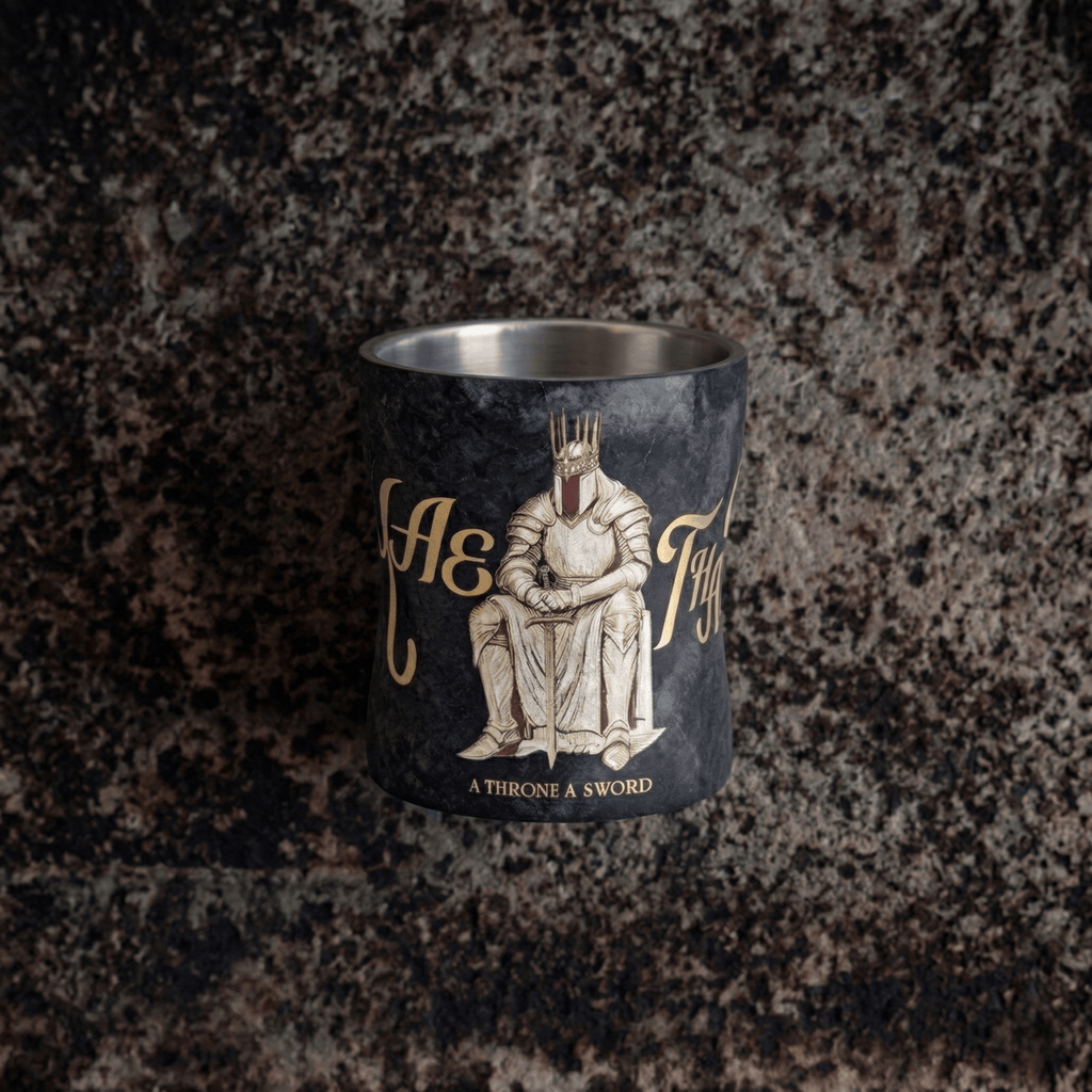 ARCFLINT King Series Double-walled Pure Titanium Cup 260ml – Engraved Crown Mug