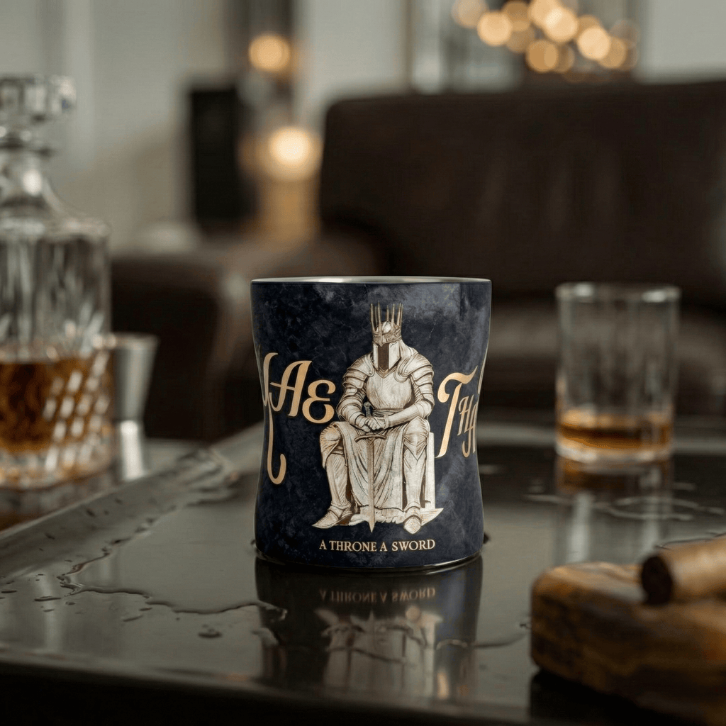 ARCFLINT King Series Double-walled Pure Titanium Cup 260ml – Engraved Crown Mug