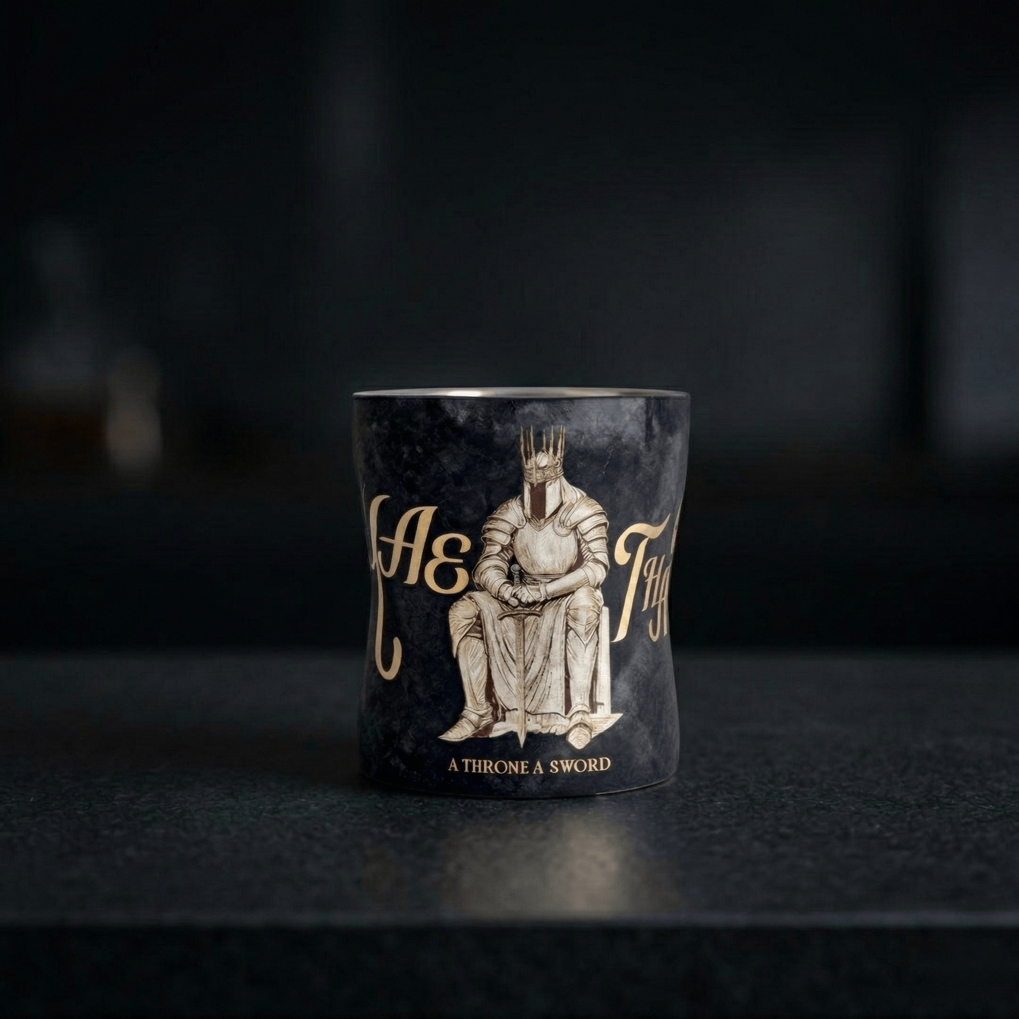 ARCFLINT King Series Double-walled Pure Titanium Cup 260ml – Engraved Crown Mug